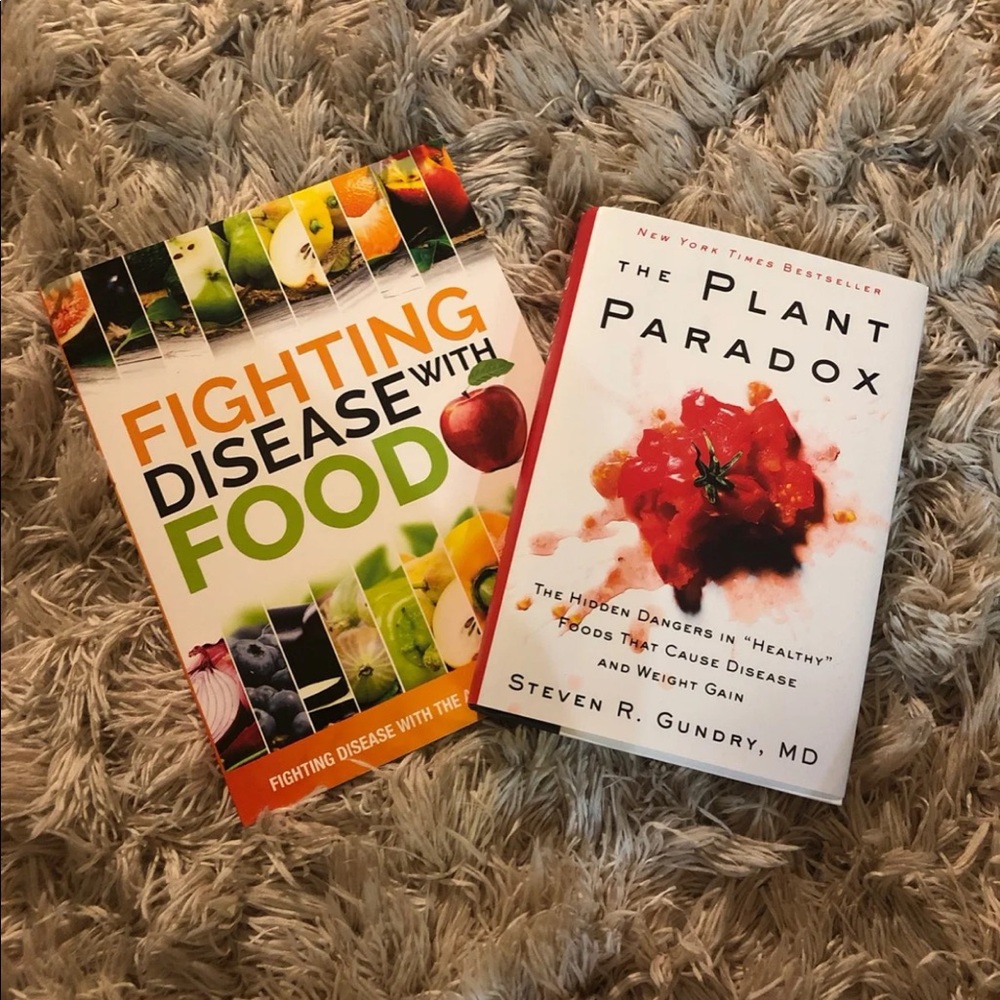 Health books using food. Self help